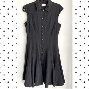 Calvin Klein Fit and Flare Collared Dress